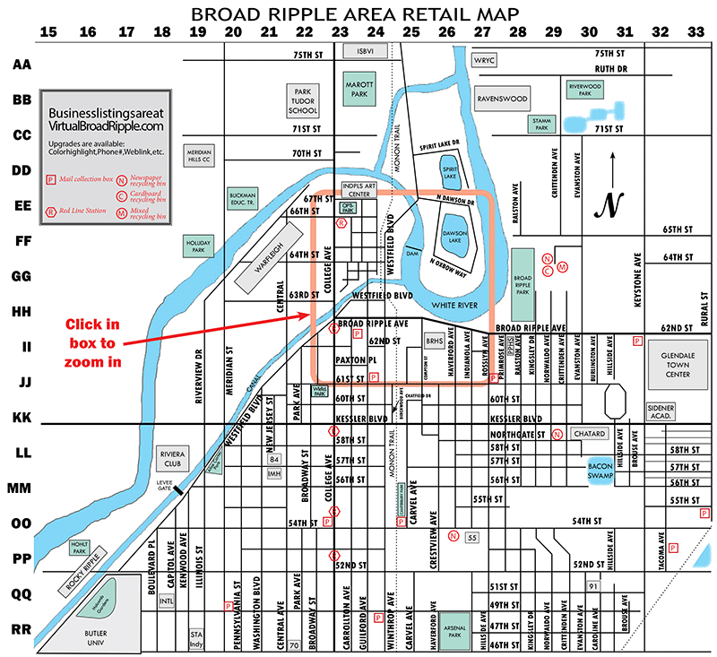 Broad Ripple map